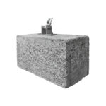 Block with bitumen paint and anchor bolt image 3